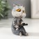 Souvenir Polystone varnish "Kotka with the phone" 7x6x7 cm