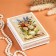 Casket "Bouquet of flowers in a vase", white, 11 × 16 cm, lacquer miniature