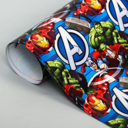 Glossy packaging paper, Avengers, 60x90 cm