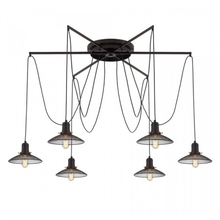 Suspended Citilux “Edison” CL451262, 120x120x235 cm, 6x75W, e27, black color-15