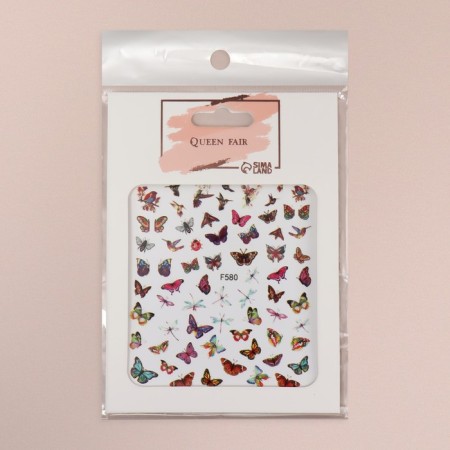 Nail stickers "Delicate butterflies", multi -colored-1