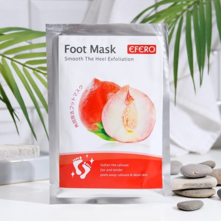 Exfoliating mask-cuts for the legs based on peach, universal size, 1 pair