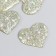 Decor for creativity plastic "Brilliant heart" gold 3.1x3.7 cm