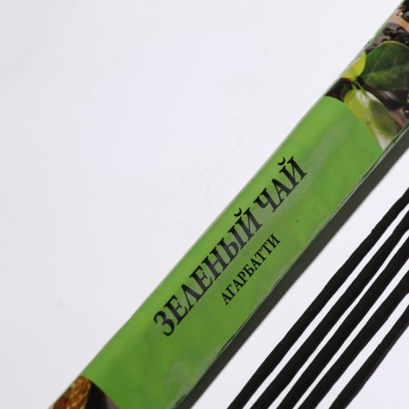 Incense "Agarbatti Green Tea", 8 sticks in soft packaging-1