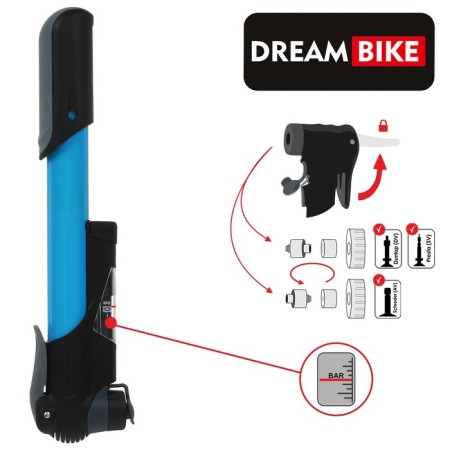 Manual Dream Bike, with a pressure gauge, blue color