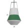 Lamp Bayerlux 1653/1gr E27 40W dark green 25x26x40-135 cm