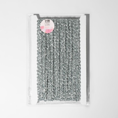 Decorative braid, 6 mm, 10 ± 1 m, silver color-2