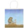 Gift package, 22x22x1 cm, craft, packaging, hedgehog in fog