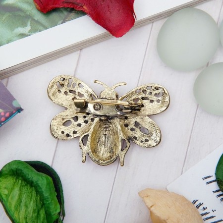 Brooch of an ethnic "Fly", colored in black gold-1