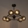 ATOM chandelier 6x60W Central: E27 Color: Black