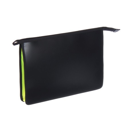Plastic folder A4, 340 x 245 x 40 mm, lightning from above, plastic, calligrata top, black/yellow-1
