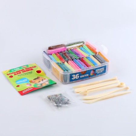 A set of polymer clay, 36 colors of 20 g, accessories-3