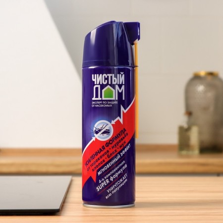 Aerosol from insects "Clean house", reinforced formula, 400 ml-1
