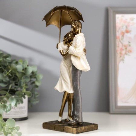 Souvenir Polystone Romance "A couple under an umbrella" 29x8x11 cm-1