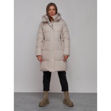 Coat insulated winter female, size 46, color light gray