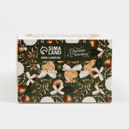 Folding box "Golden", 9 x 19 x 6 cm, New Year-6