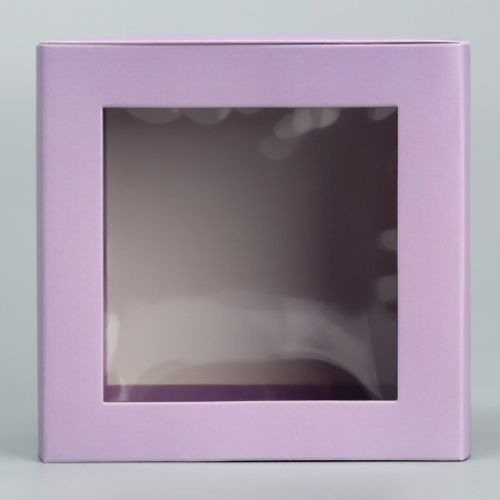 Gift-bearing box folding, packaging, Lavender, 14 x 14 x 8 cm-5