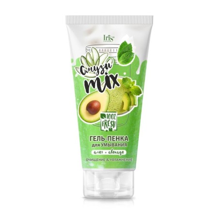 Gel-peen for washing Iris Cosmetic “Smoothy Mih: Aloe+Avocado”, 170 g