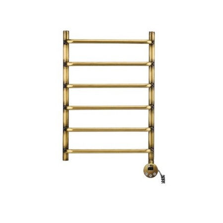 Domoterm electric heated towel rail "Stefano", 400 x 600 mm, 6 crossbars, rights, bronze