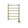 Domoterm electric heated towel rail "Stefano", 400 x 600 mm, 6 crossbars, rights, bronze