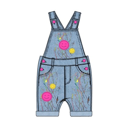 Denim jumpsuit for the girl PlayTode, height 80 cm-8