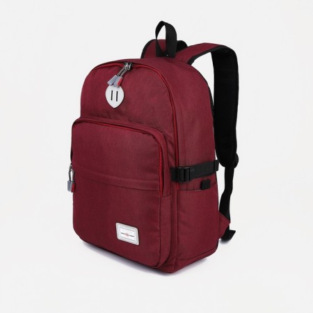 School backpack from lightning textiles, Fulldorn, 2 pockets, burgundy color