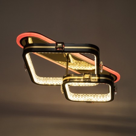 Cialogs with PDD "CRUZ" 2XLED 88W 3000-6000K RGB black gold 63x45x16cm-2
