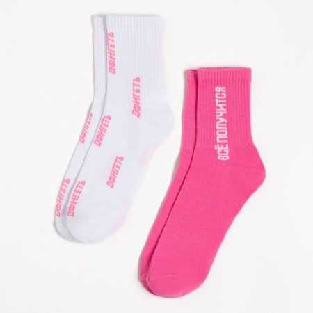 A set of female socks KAFTAN "Everything will turn out" 2 pairs, size 36-39-3