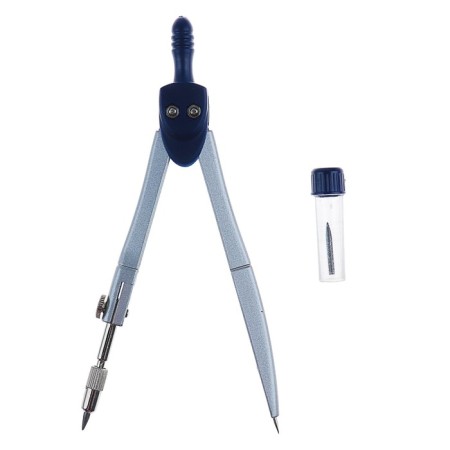 Metal compass with spare sections, in a plastic penalty-2