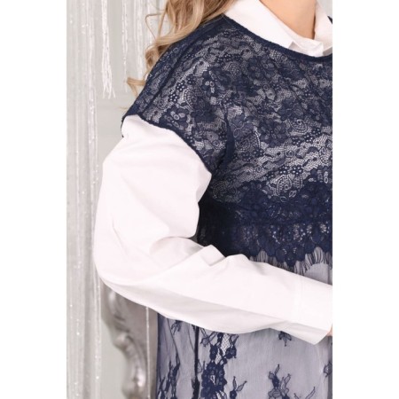 Women's tunic, size 52, blue color-8