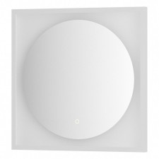 Зеркало в багетной раме с LED-подсветкой 12 Вт, 60x60 см, сенсорный выключатель, нейтральный белый с