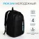 Youth backpack on a zipper, 4 pockets, black/blue color
