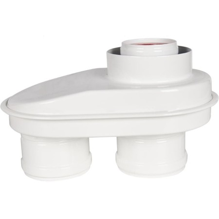 The chimney element Rommer RCA-8080-240002, adapter monobl., D = 80/80mm, sleeve d = 60mm, l = 50mm-1