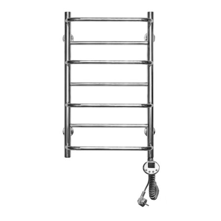 Domoterm electric heated towel rail "Orpheus", 400 x 700 mm, 7 crossbars, right, chrome