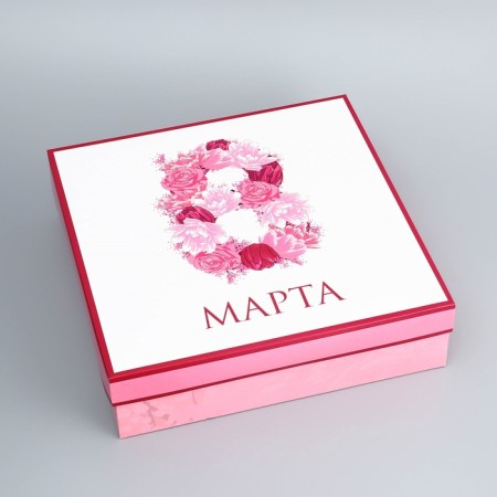 The box is folding, the cover is, "March 8", 30 x 30 x 8 cm without a window-2