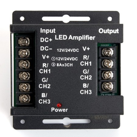 Amplifier for LED tape, RGB, 24A12-24V, LD67-2