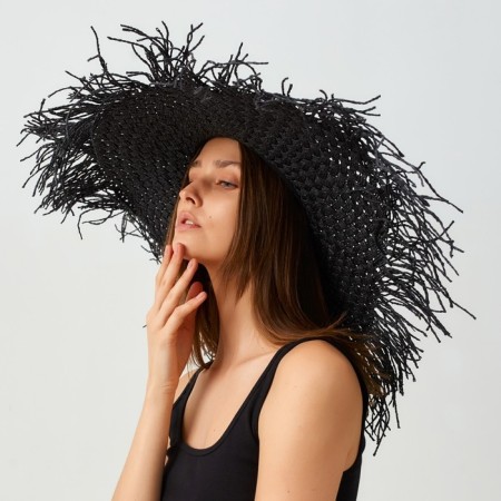 Women's hat Minaku "Summer Mood", size 56-58, color black-5