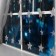 Garland "fringe" 2.4 × 0.9 m with nozzles "stars", IP20, transparent thread, 186 LED, glow blue, 8 modes, 220 V