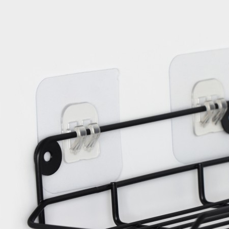 A holder for toilet paper with a shelf, 19 × 10 × 14.5 cm, black color-4