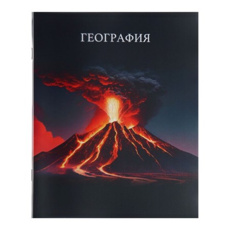 Subject notebook Calligrata Top "School style", 48 sheets in a cage geography, reference material, plastic cover, offset unit