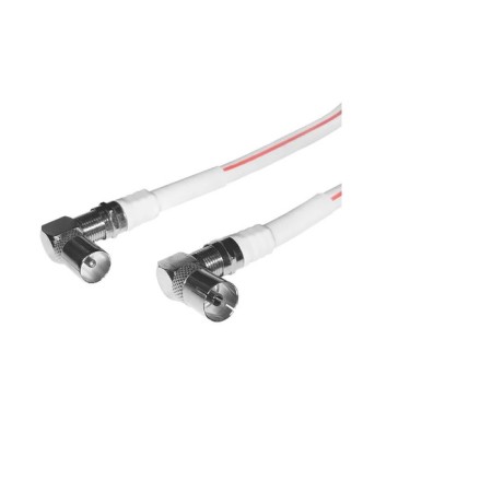 Coaxial television cable Dori SAT-50 0.5M (F-string+TV-adapters angular pcs/GN),