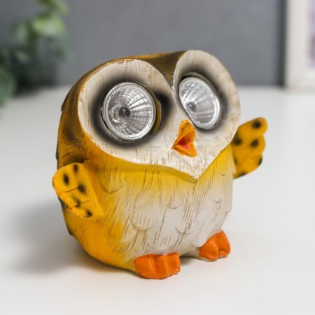 Souvenir Polystone Light "Filin -Malysh - A hug" from the solar battery 8x7.5x10 cm-1
