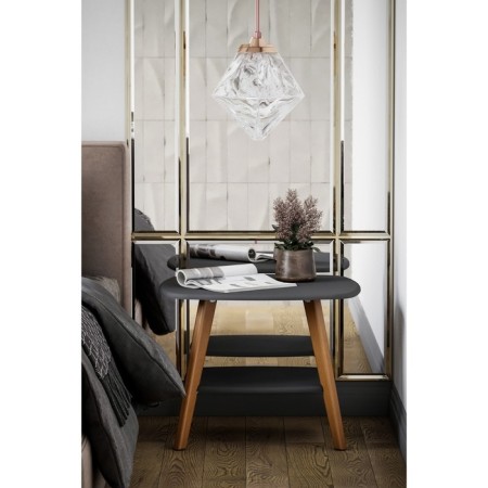 Gouring Hudson table, 650x650x500, graphite/oak light-2