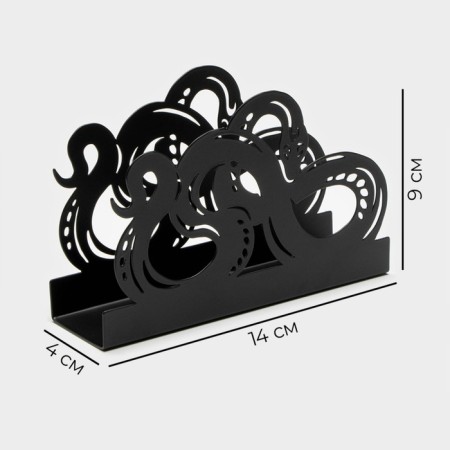 Magistro napkin "Snake", 14 × 4 × 9 cm, black color-1