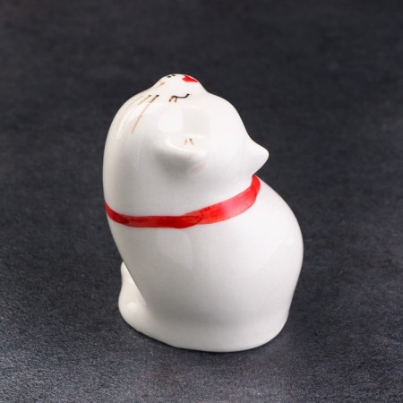 Porcelain figurine "Japoshechka cat", 8 cm-2