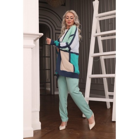 Cardigan female, size 50, mint color-2