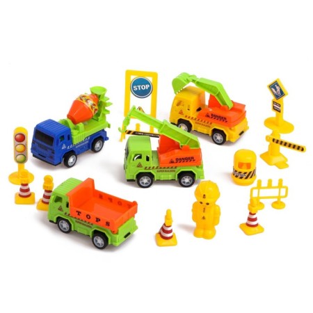 Set of gaming "construction site", inertia machines, mix color-1