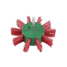 The brush is flat for the drill kwb, d = 100 mm, the shank d = 6 mm, soft, nylon with aluminum oxide