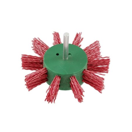 The brush is flat for the drill kwb, d = 100 mm, the shank d = 6 mm, soft, nylon with aluminum oxide