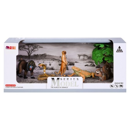 Set of figures "World of Wild Animals", 6 figures-6